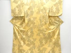 葉模様小紋着物